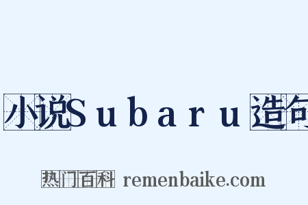 小说Subaru造句是什么意思的图片